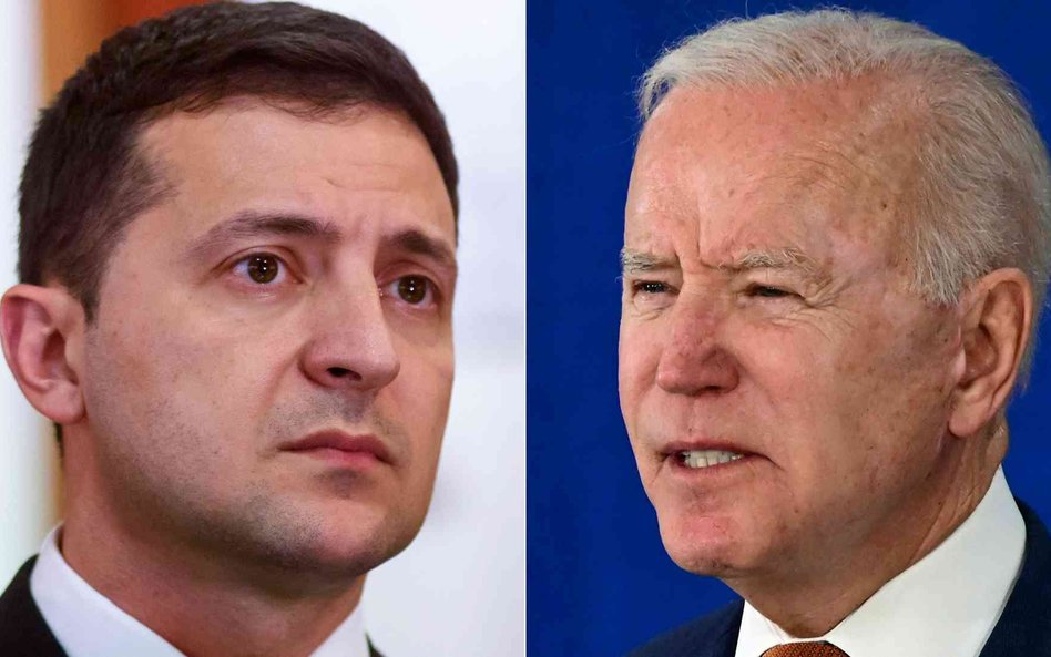 Wołodymyr Zełenski i Joe Biden