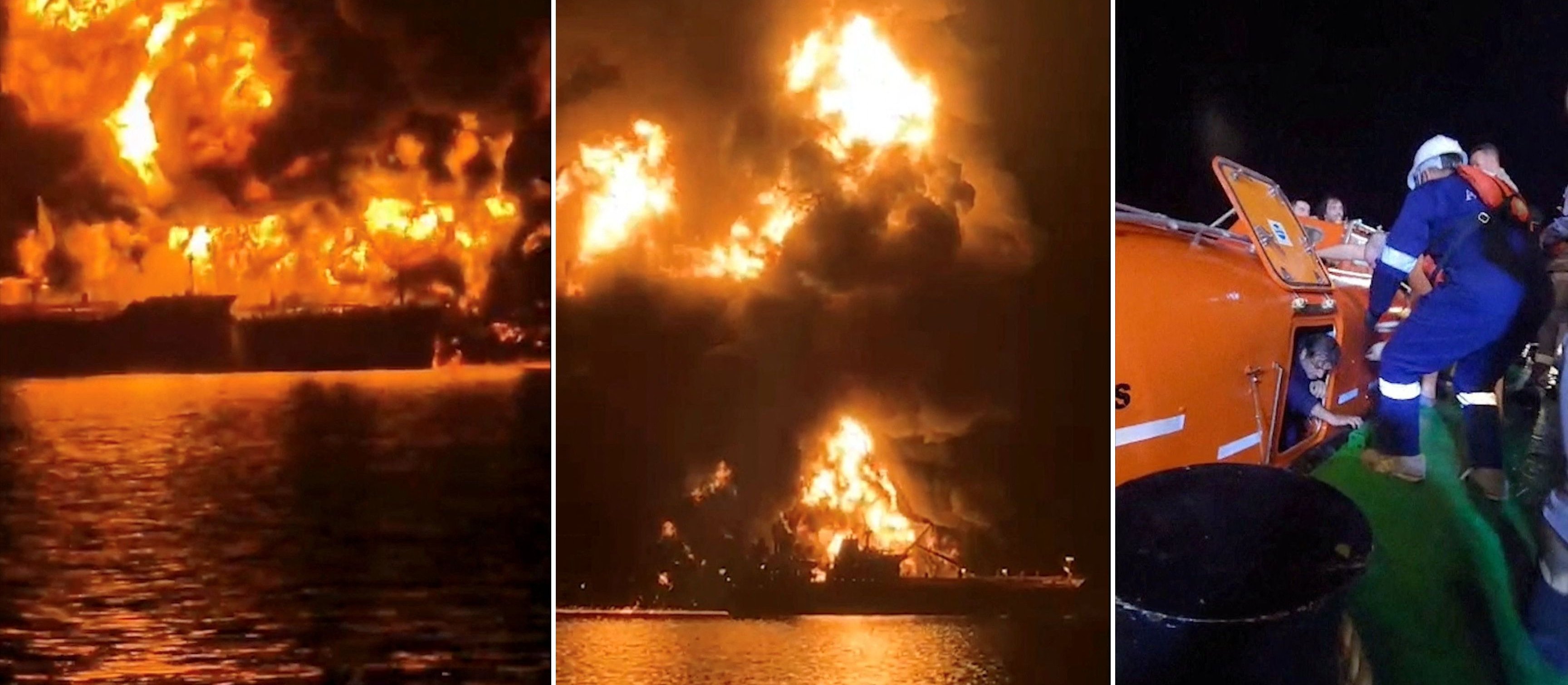 Dwa tankowce stanęły w ogniu po irańskim ataku. Wielu rannych