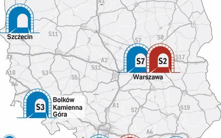 Do najdroższych należy budowa tunelu w ciągu południowej obwodnicy Warszawy