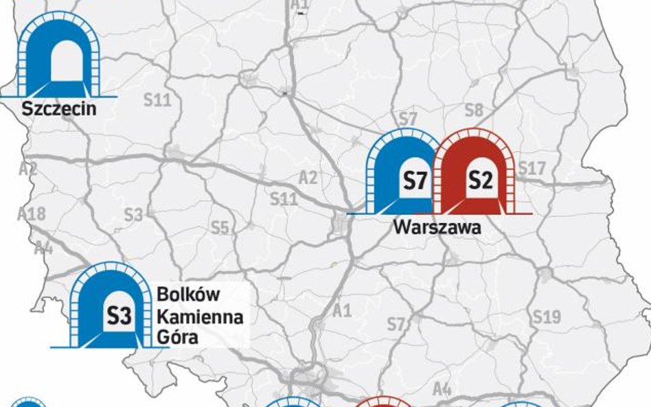 Do najdroższych należy budowa tunelu w ciągu południowej obwodnicy Warszawy