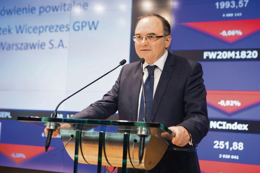 Jacek Fotek, wiceprezes Giełdy Papierów Wartościowych, pogratulował wyróżnionym emitentom.