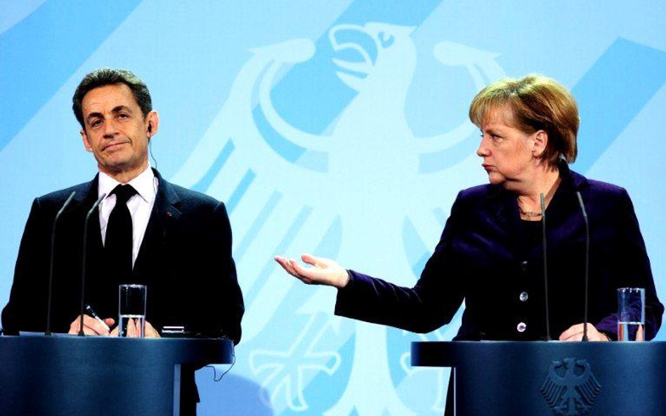 Angela Merkel i Nicolas Sarkozy w Berlinie