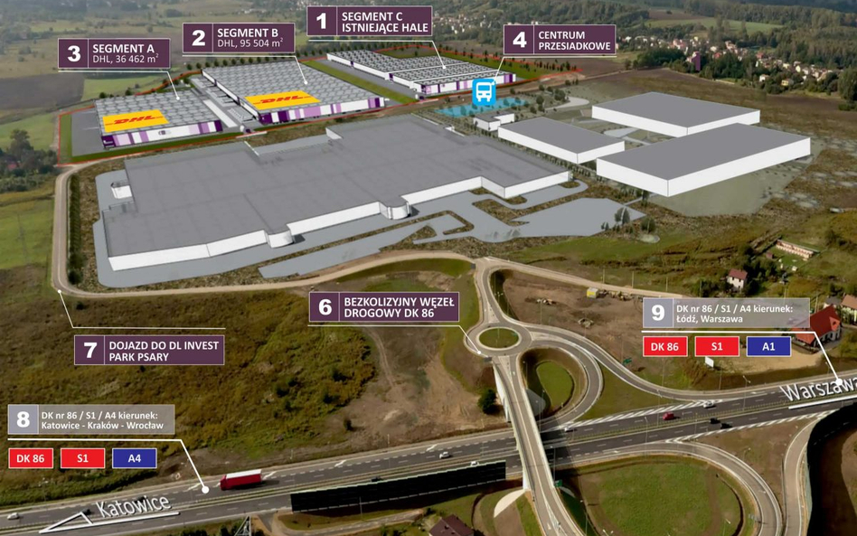 Nowy magazyn regionalny DHL w Psarach
