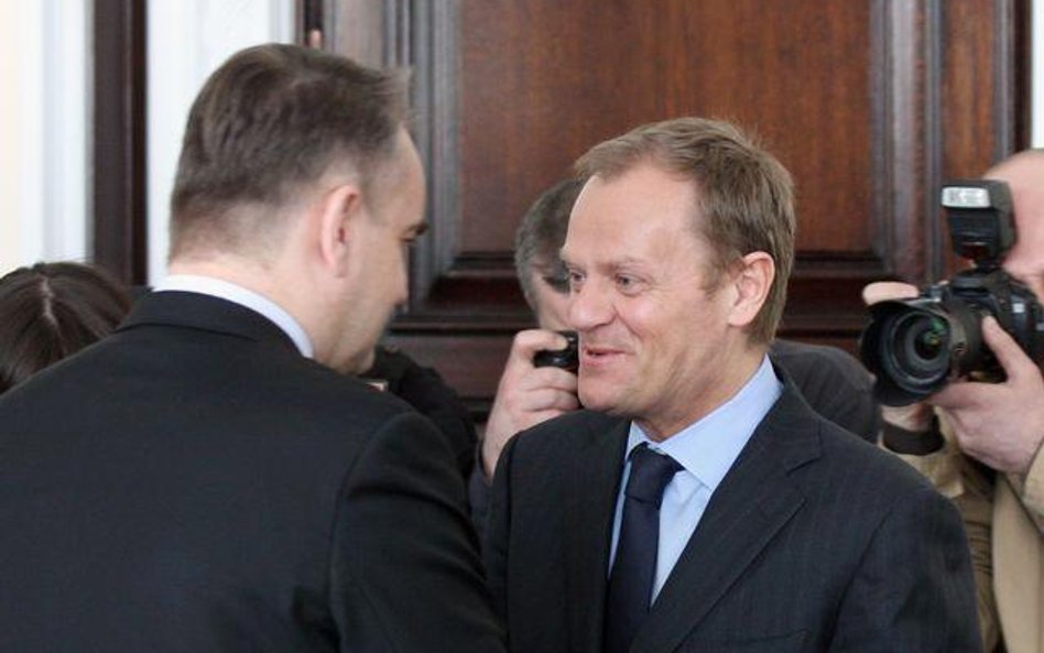 Donald Tusk (z prawej) i Waldemar Pawlak