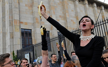 Bananowy protest przed Muzeum Narodowym