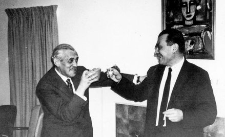Aleksander Wat z Czesławem Miłoszem w Berkeley, w roku 1966, na rok przed śmiercią tego pierwszego. 