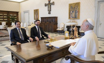 Najważniejsi katolicy z ekipy Trumpa, wiceprezydent J.D. Vance i sekretarz stanu Marco Rubio (z lewe