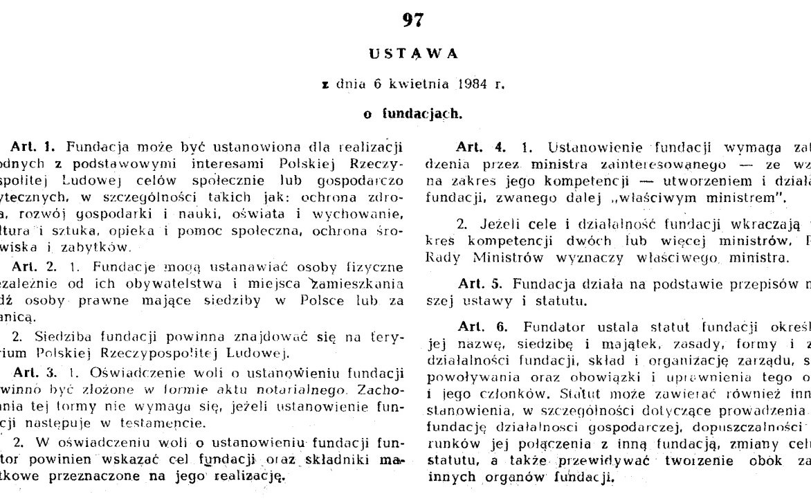 Stare regulacje w nowych realiach – co dalej z fundacją w prawie polskim?