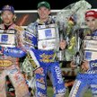 Podium w Malilli. Od lewej Jason Crump, Rune Holta i Tomasz Gollob