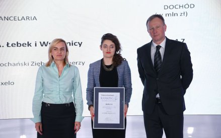 Kancelaria A. Łebek i Wspólnicy - laureat rankingu w kategorii najwyższe zyski osiągnięte w 2015 rok