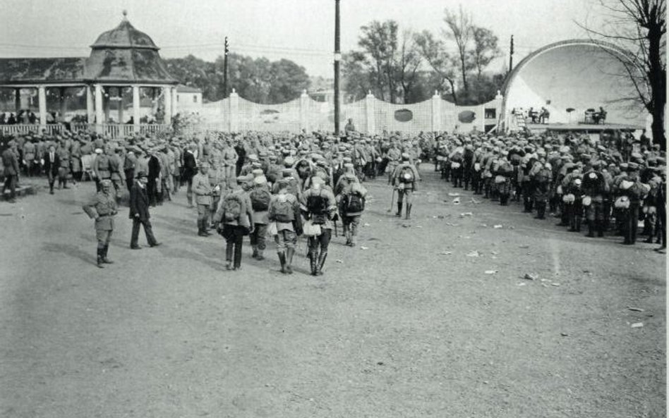 Koncentracja oddziałów strzeleckich w Oleandrach, początek sierpnia 1914 roku