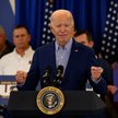 Prezydent Joe Biden przemawia do członków Związku United Steel Workers w siedzibie United Steel Work