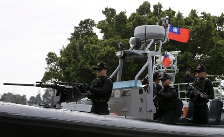 Piechota morska Tajwanu w czasie ćwiczeń w rejonie archipelagu Kinmen