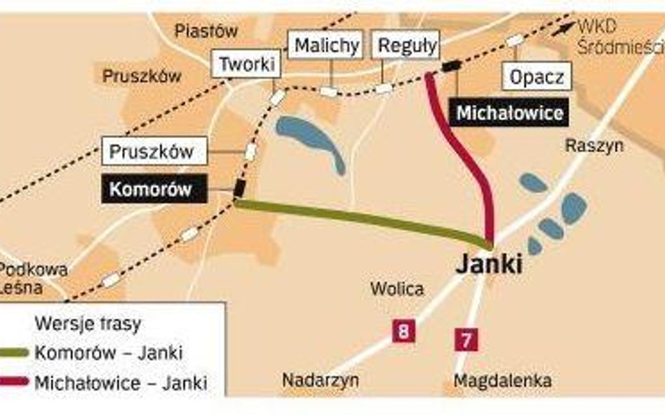 Warszawska Kolej Dojazdowa pojedzie z Michałowic do Janek?