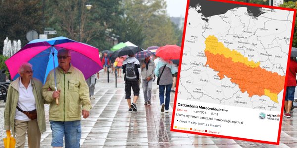 IMGW alarmuje: burze z gradem i ulewy w 10 województwach