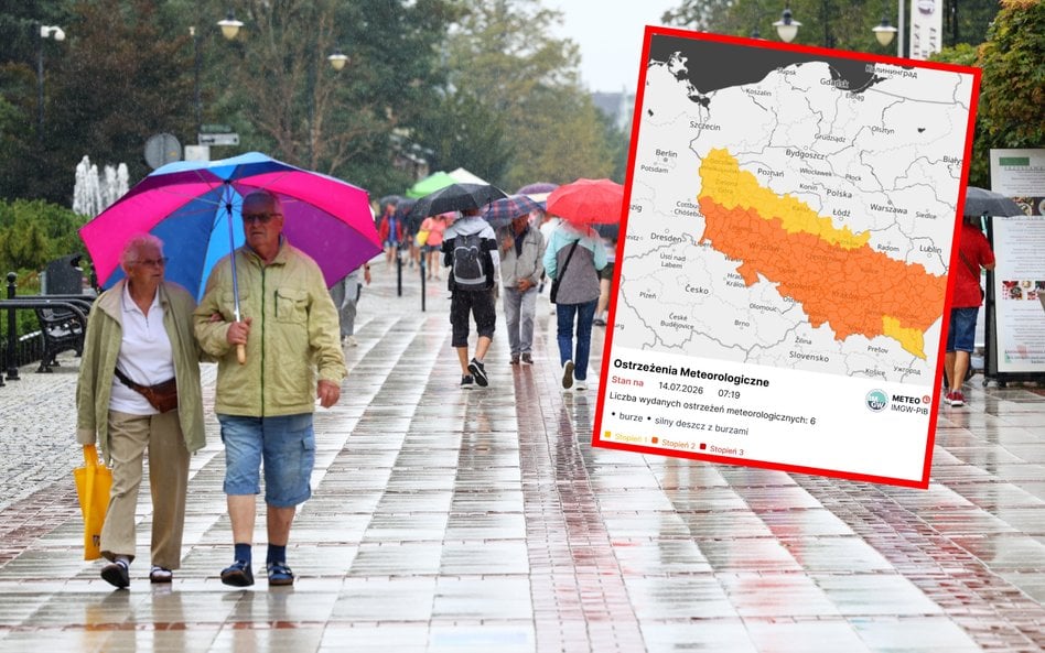 IMGW ostrzega przed burzami i silnym deszczem