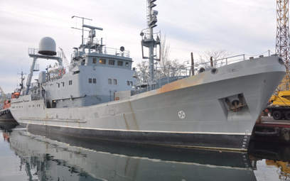Simferopol, ukraiński średni okręt rozpoznawczy projektu Łahuna. Fot./Ministerstwo Obrony Ukrainy.