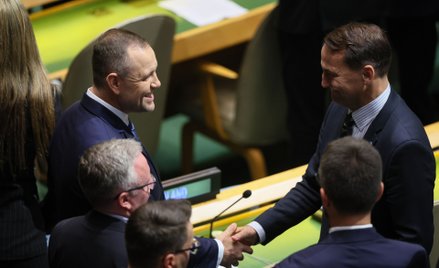 Karol Nawrocki i Radosław Sikorski podczas oficjalnej wizyty prezydenta RP w USA. Wrzesień 2025