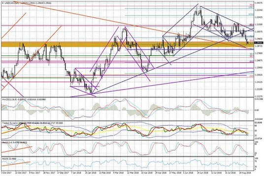 Wykres dzienny USDCAD