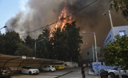 W Grecji nie było tak gorąco i sucho od lat 60. Wybuchają liczne pożary. Na zdjęciu ogień podchodząc