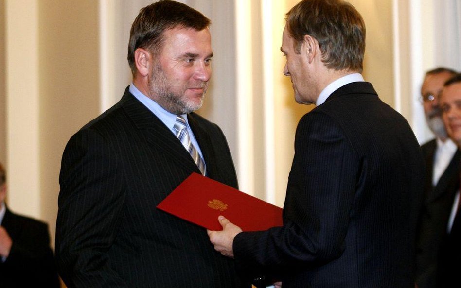 Premier Donald Tusk powołał Zygmunta Łukaszczyka (z lewej) w 2007 r.
