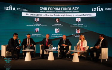 Uczestnicy debaty pt. „Siła przyciągania – gdzie jest Polska w globalnej grze inwestycyjnej?”