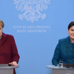 Wizyta kanclerz Republiki Federalnej Niemiec Angeli Merkel. Premier RP Beata Szydło (P) i kanclerz N