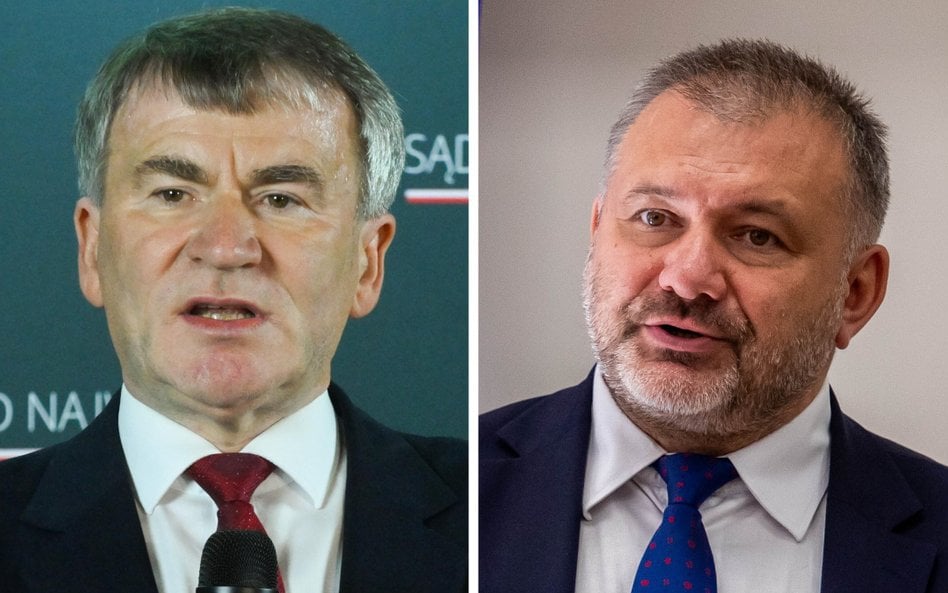 Pierwszy Prezes Sądu Najwyższego Zbigniew Kapiński i minister sprawiedliwości Waldemar Żurek