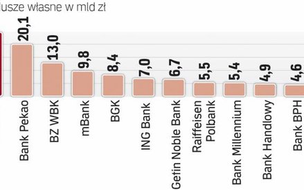Największe banki według funduszy
