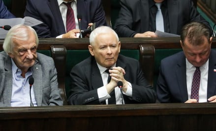 Jarosław Kaczyński i politycy PiS