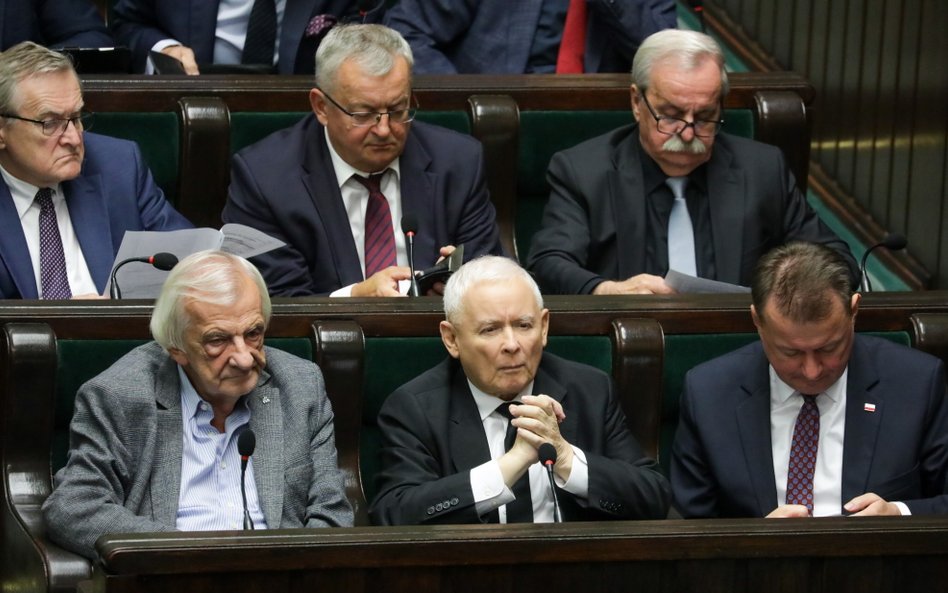 Jarosław Kaczyński i politycy PiS