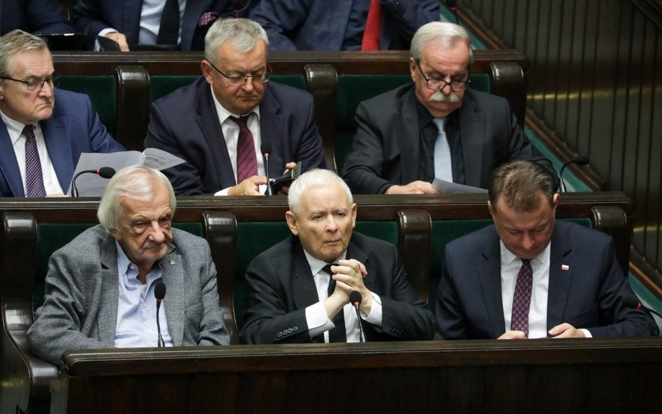 Jarosław Kaczyński i politycy PiS