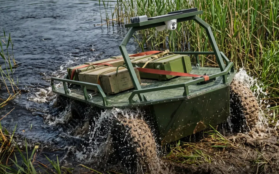 Ukraina po raz pierwszy użyła robota-amfibii. Pokonał ponad 40 km po lądzie i wodzie