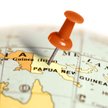 Papua Nowa Gwinea oznaczona na mapie