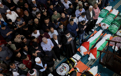 Kilka godzin po ataku odbyły się uroczystości pogrzebowe w Gazie