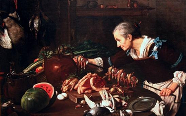 Giovanni Francesco Briglia „Stara kucharka z rożnem"