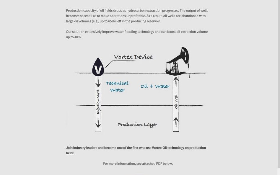 zwiększa wydajność wydobycia ropy naftowej ze złóż poprzez mechaniczną zmianę właściwości wody techn