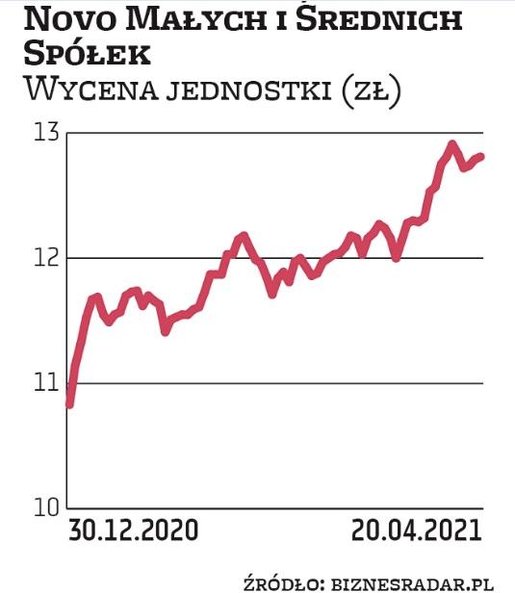 Novo Małych i Średnich Spółek od stycznia zarobił prawie 17 proc. Fundusz w dużym stopniu składa się