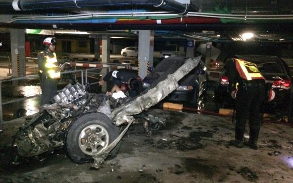 Koh Samui - samochód, który eksplodował w centrum handlowym