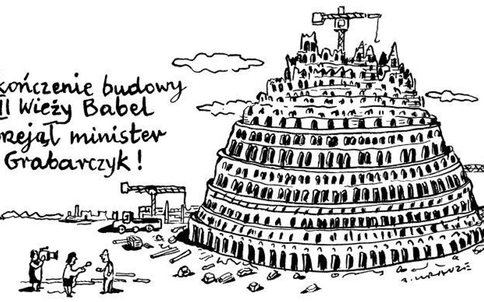 Komentarz rysunkowy. Wieża Babel