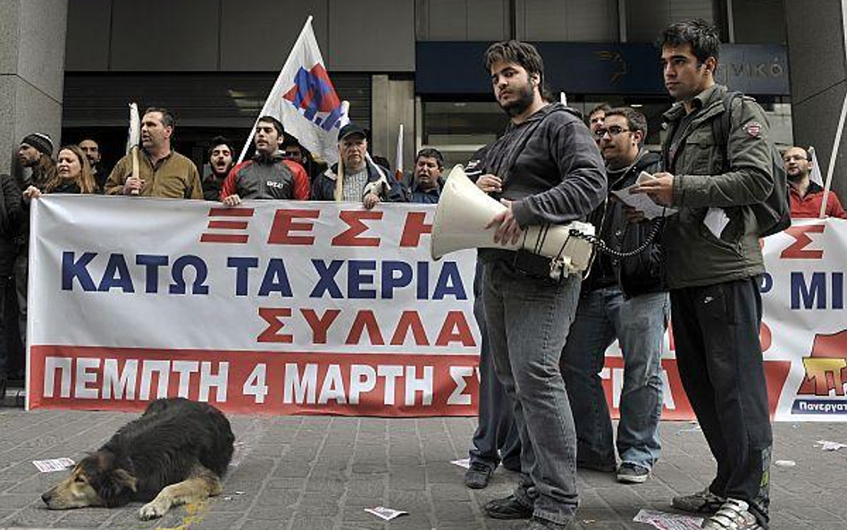 Demonstranci wdarli się do greckiego Ministerstwa Finansów