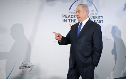Premier Izraela Benjamin Netanjahu podczas wizyty w Warszawie