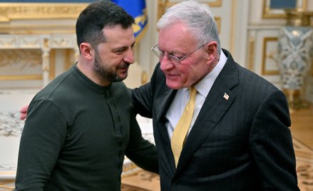 Wołodymyr Zełenski i gen. Keith Kellogg