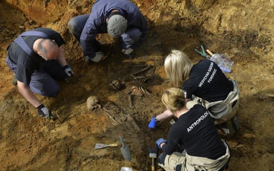 Podczas prac IPN w białostockim areszcie archeolodzy ekshumowali szczątki niemal 359 ofiar. Fot. M. 