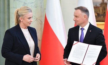 Minister Katarzyna Sójka i prezydent Andrzej Duda są przeciwko liberalizacji prawa aborcyjnego