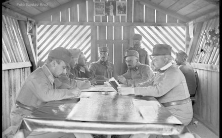 Narada oficerów, okres I wojny światowej, fot. Gustav Brož