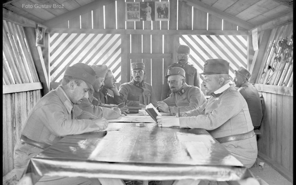 Narada oficerów, okres I wojny światowej, fot. Gustav Brož
