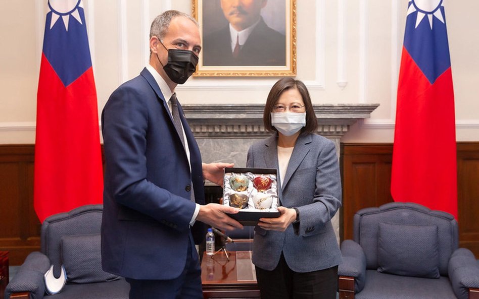 Członek delegacji PE na Tajwanie w czasie spotkania z prezydent Tsai Ing-wen