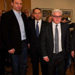 Szefowie dyplomacji Polski, Niemiec i Francji Radosław Sikorski, Frank-Walter Steinmeier i niewidocz