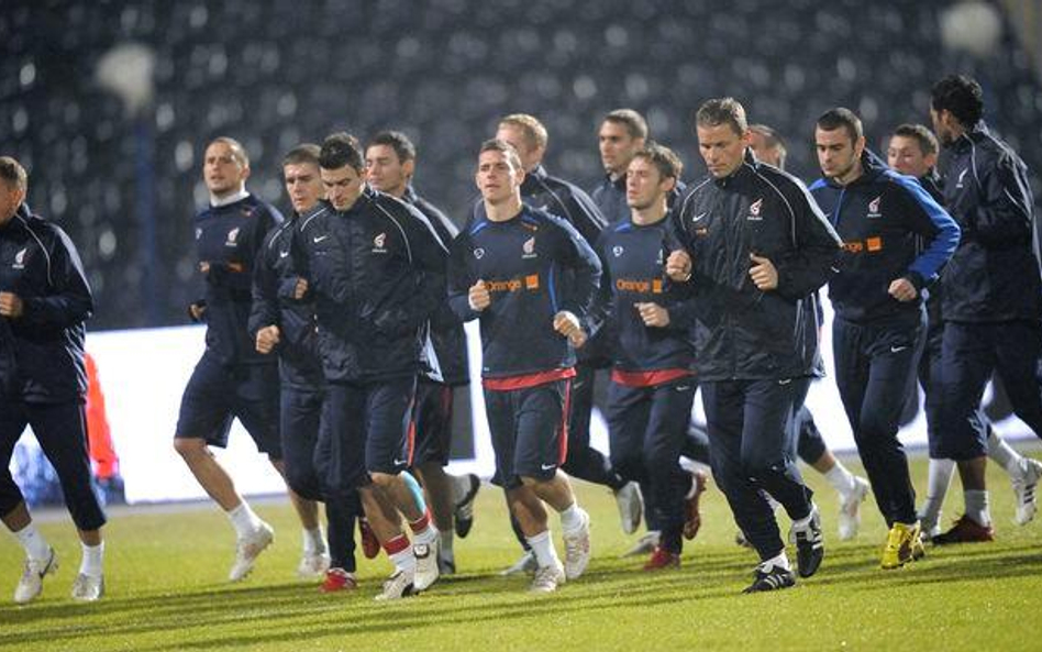 Trening piłkarzy Franciszka Smudy